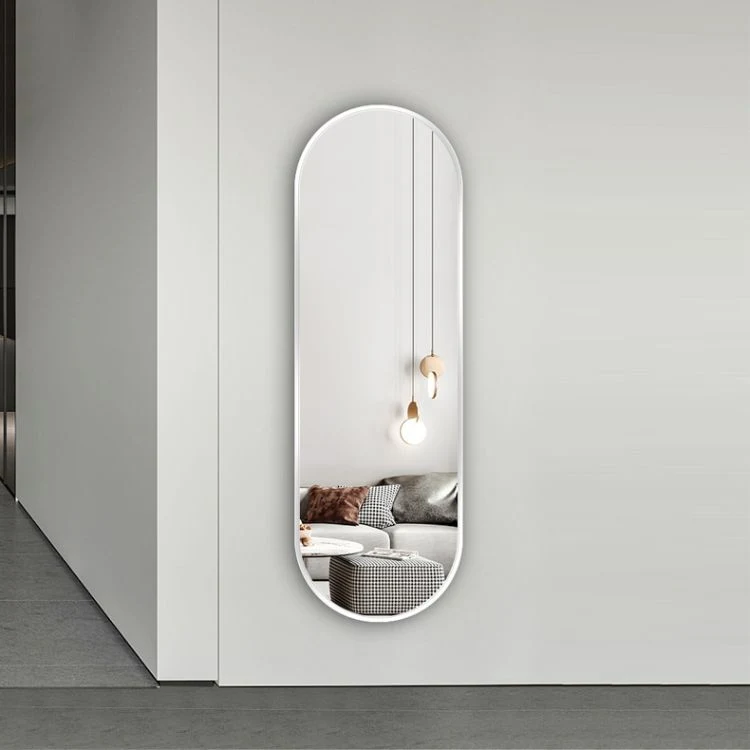 31.5 *33.5 Unique Arched Mirror Bathroom Metal Frame Mirror Wall Mounted Black Vanity Mirror for Living Room Fireplace