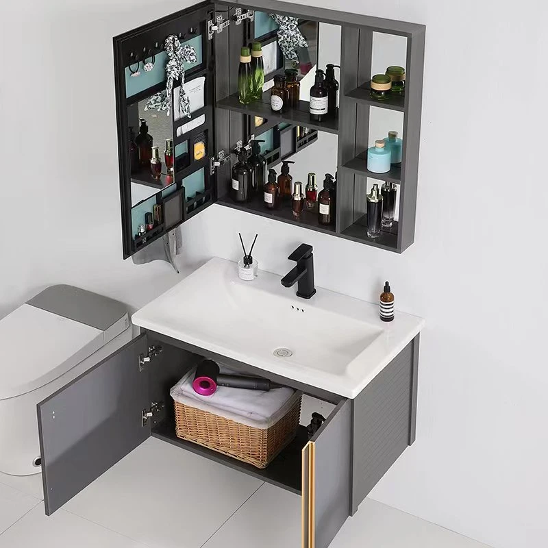 Bath Room Cabinet Set Vanity Home or Hotel Bathroom Vanity with LED Light Makeup Mirror Basin Bathroom Vanities Lighting - Buy