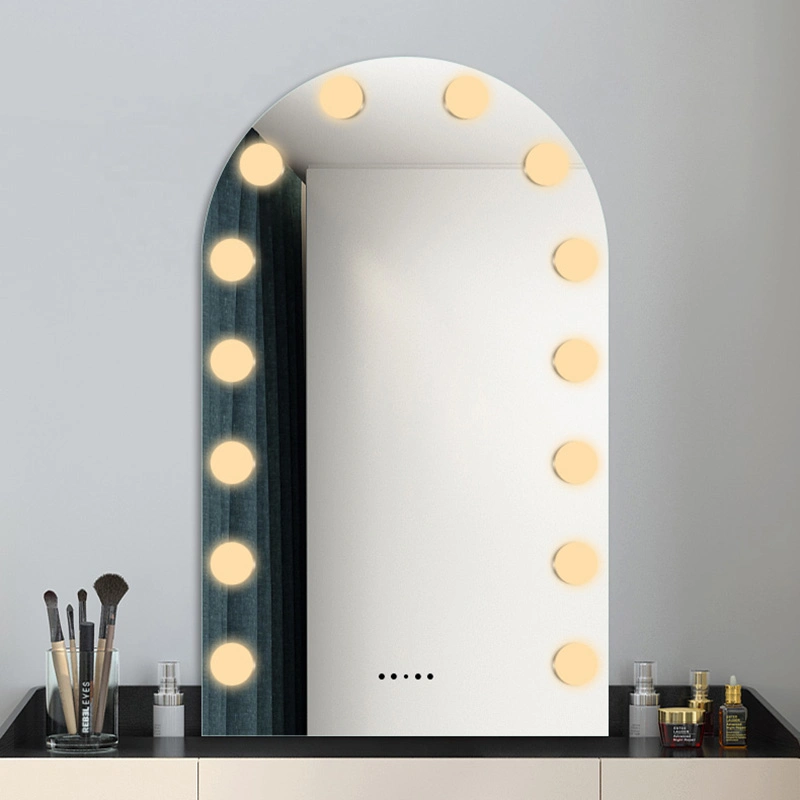 Make-up Mirror with Light Wall-Mounted LED Bulb Fill-in Light Smart Mirror Light Luxury Bedroom Dressing Mirror Special-Shaped Mirror