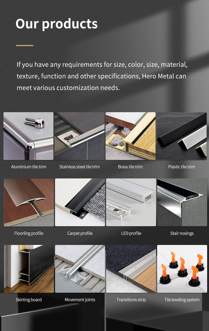 Low Price Metal Building Materials Ceramic Tile Trim