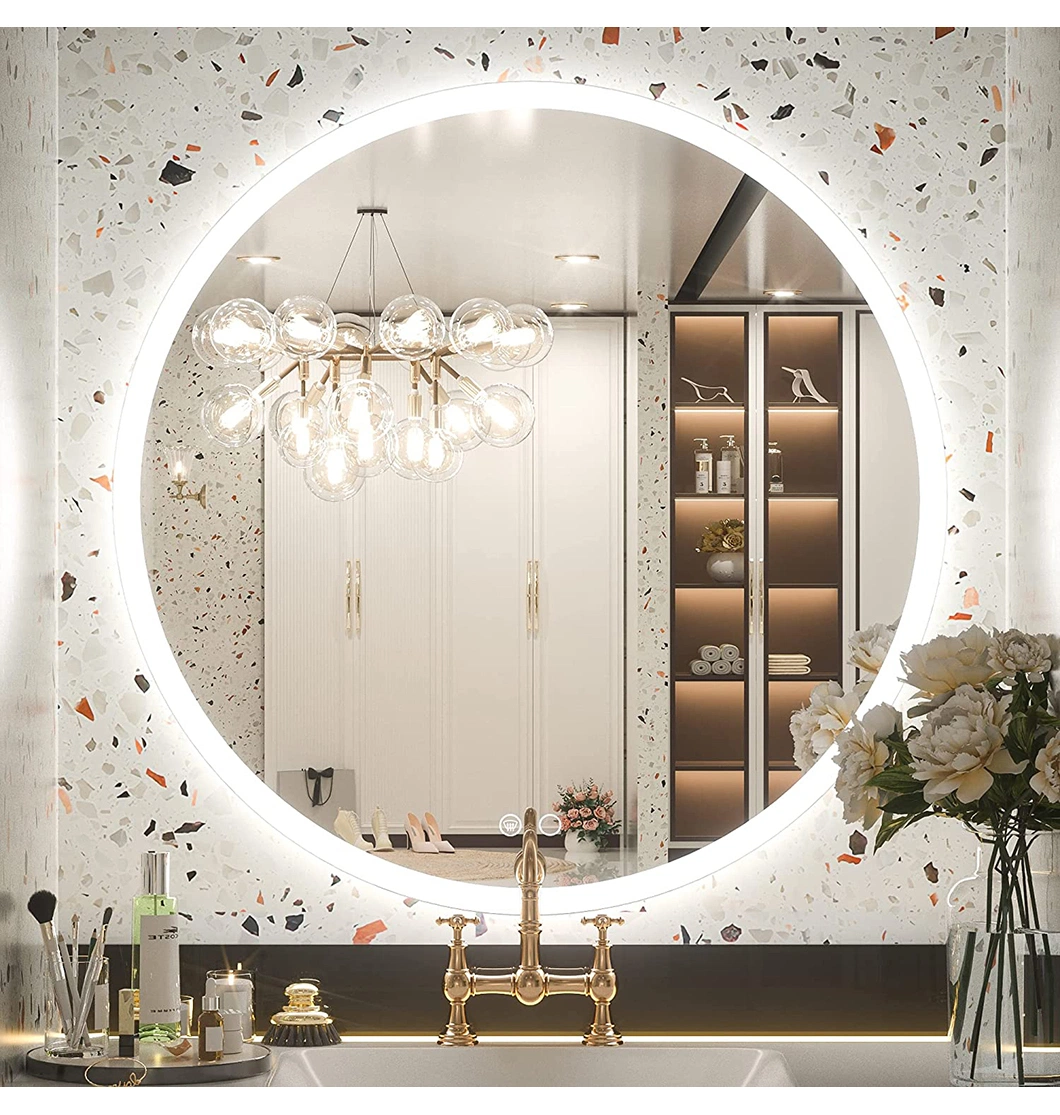 Wholesale Wall Mirror for Bathroom Black Vanity Arch Wall Mirror in Metal Frame Arch Top Mirror for Entryway Bathroom