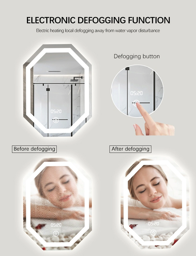 High Quality Luxury Bathroom LED Mirror LED Bathroom Mirror LED Compact Makeup Mirror Standing LED Mirror