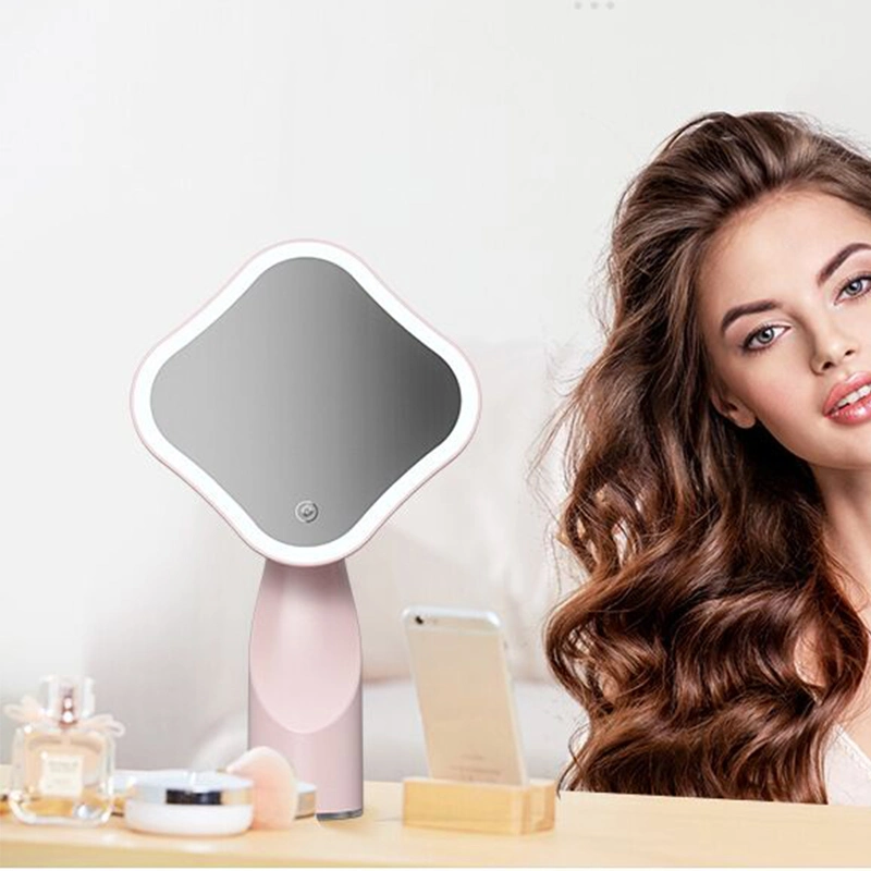 Household Desktop Rotatable Beauty LED Makeup Mirror