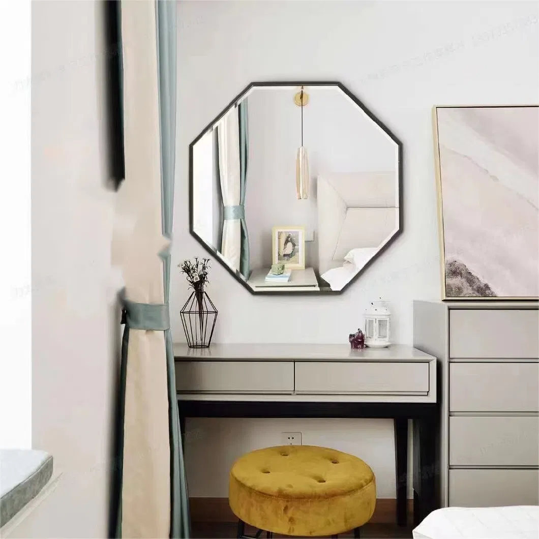 Aluminium Framed Golden Black Square and Round Bathroom Mirror