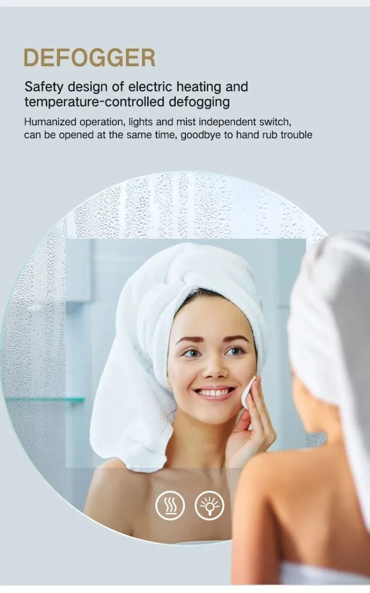 LED Smart Touch Round Bathroom Vanity Light Mirror Bath Mirror