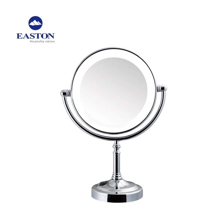 LED Desktop Cosmetic Clear Magnifying Mirror for Hotel Room