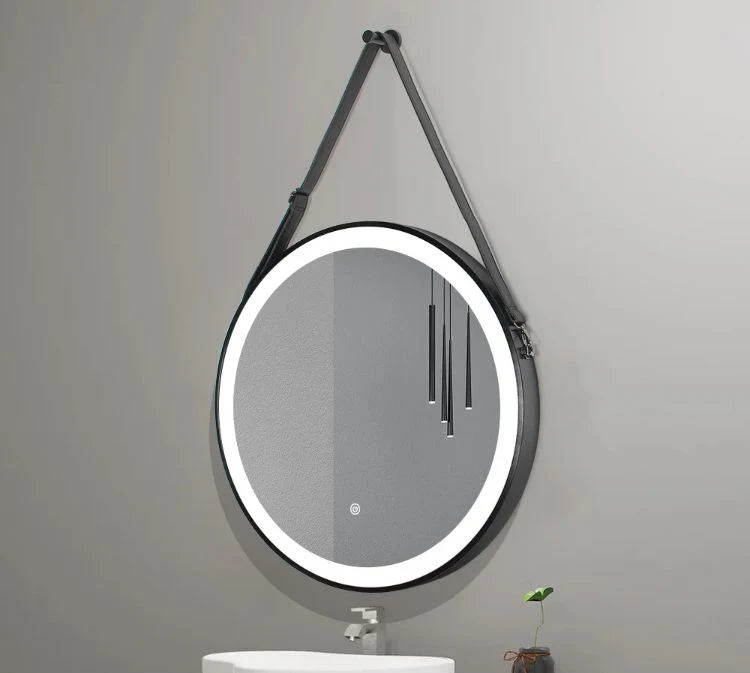 Price Round LED Light Metal Hanging Touch Switch LED Mirror with Frame