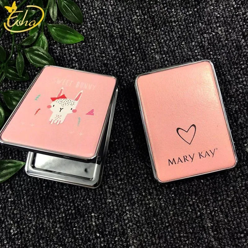 PU Leather Metal Cosmetic Pocket Mirror