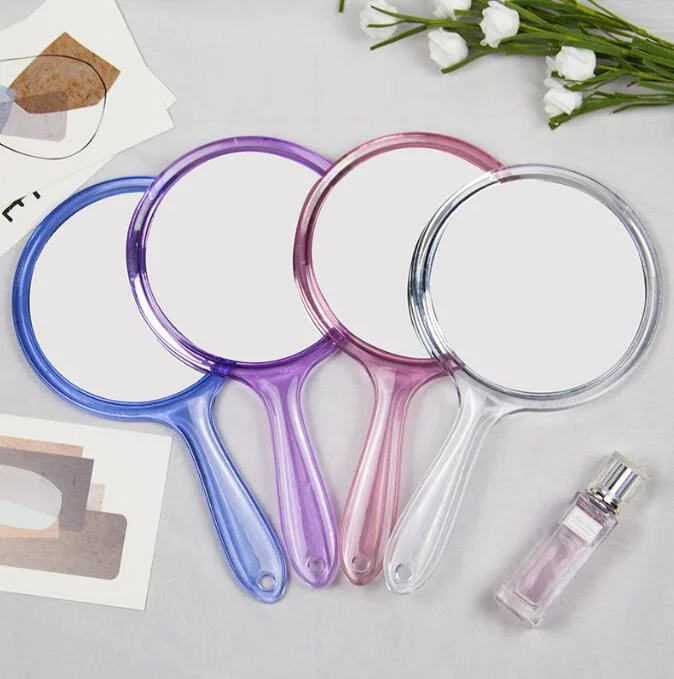 Big Size Double Side Round Shape Hand Mirror Cosmetic Makeup Handheld Mirror