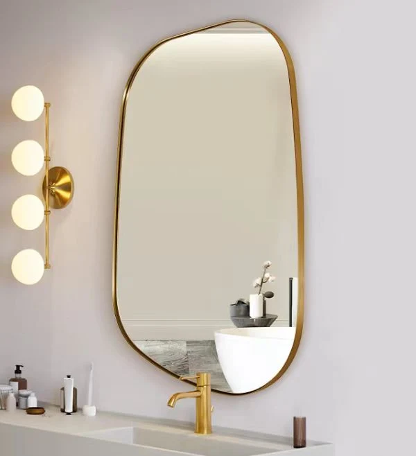 Wholesale Home Decor Modern Large Round Metal Frame Big Circle Bathroom Decorative Hanging Wall Mirror Miroir Espejo Spiegel