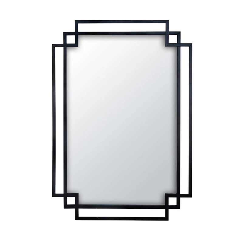 Rectangular Black Frame Decorative European Minimalist Wall Dress Creative Metal Mirror