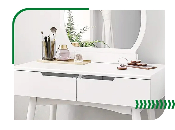 Customized Furniture Dressing Makeup Vanity Table with Mirror