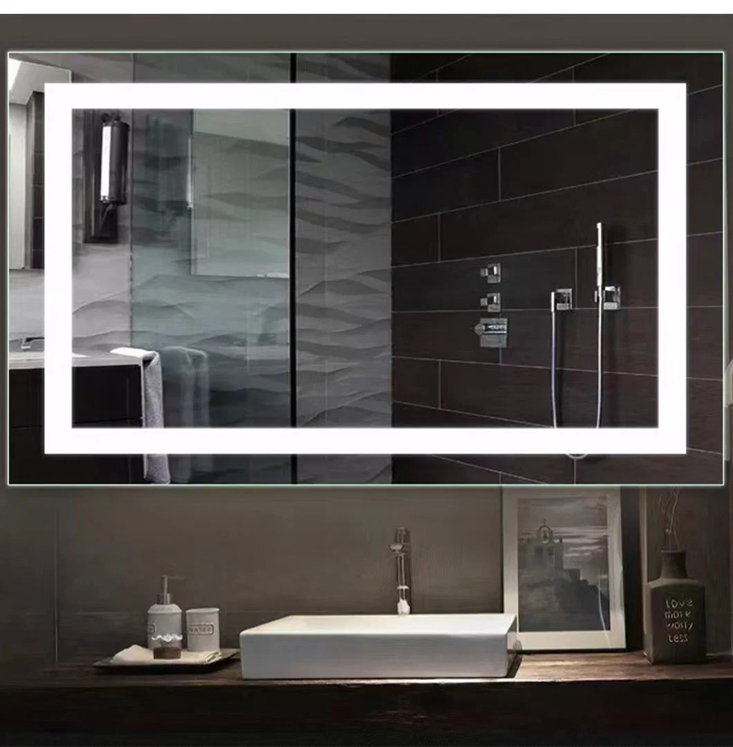 Contemporary Electronic Miroir Anti Fog LED Smart Mirror Bathroom Square Frameless Mirrors Manufacturers