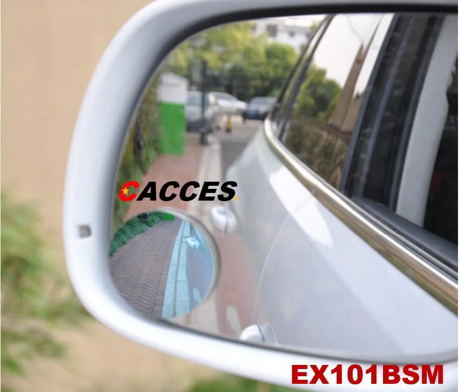 Blind Spot Car Mirror Blu-Ray, 2&quot; Round Wide Angle Adjustable Blind Spot Mirror, HD Glass Convex Rear View Mirror, Ultra-Thin Anti-Glare Frameless Blind Mirrors