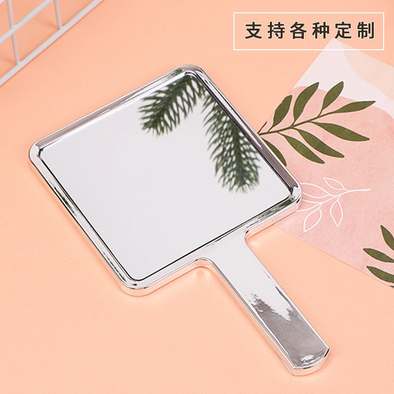 Custom Rose Gold Cosmetic Handheld Mirror Plastic One Side Square Hand Mirror