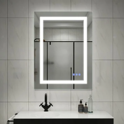 Hotel illuminato all′ingrosso di lunga durata moderno lusso personalizzato bagno illuminato intelligente <a href='/specchio-led/'>Specchio LED</a> di cortesia