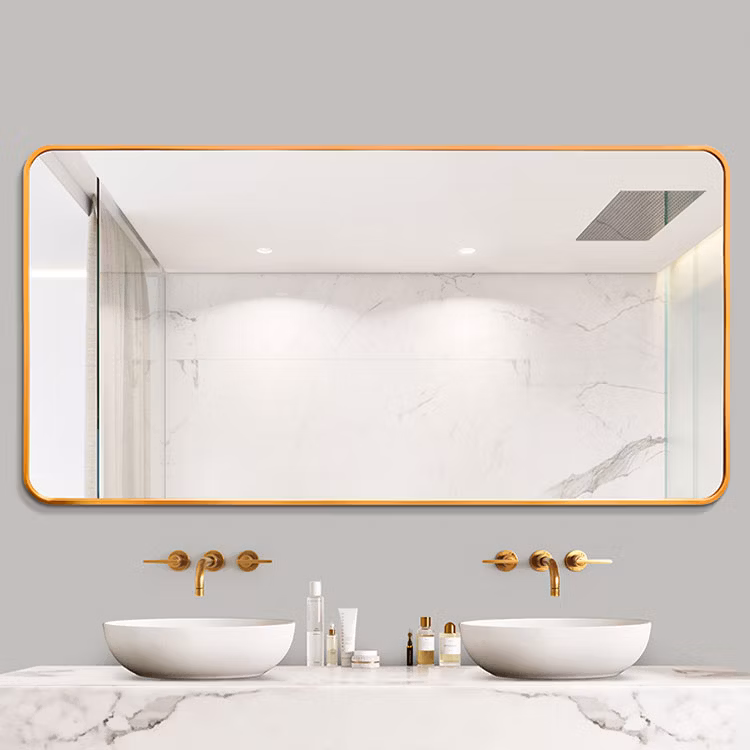 Large Long Arched Black Metal Aluminium Frame Stand Dressing Mirror Decorative Floor Full Length Mirror