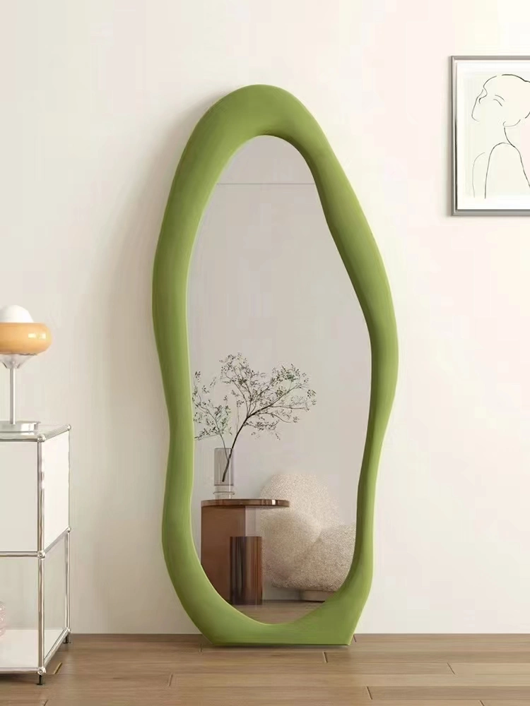 Soft Framed Floor Standing Wave Mirror Customized Mirror for Home Use