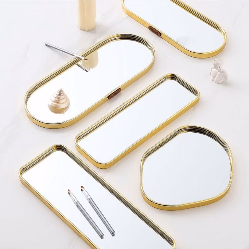 Black Wall Decor Mirror Perfume Tray Cosmetics Tray Jewel Storage Tray Home Decor