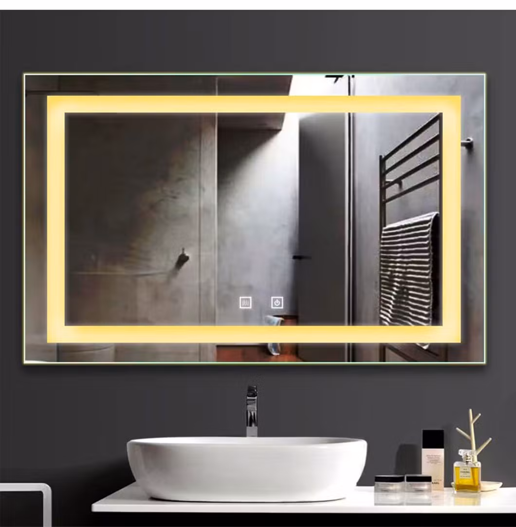 Gold Large Frame Round Accent Shiny Decorative Mirror Makeup for Sale