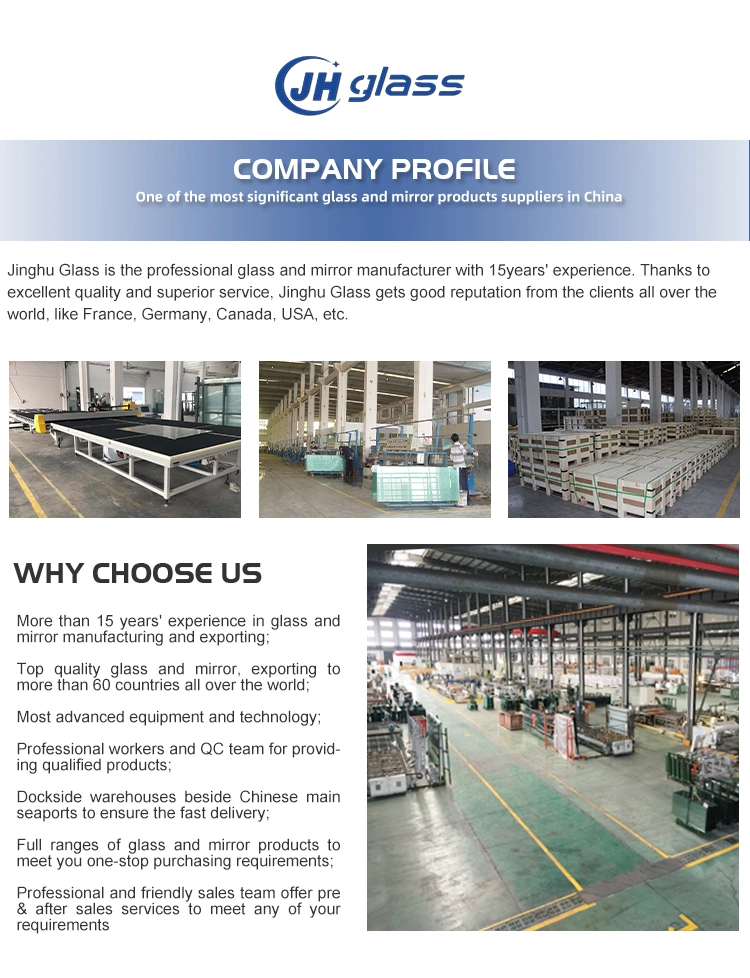 Jinghu Large Size Frameless Wall Mounted Round Aluminum Silver Beveled Mirror