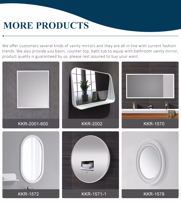 Hotel Wall Mounted Illuminated Smart LED Light Bathroom Bath Mirror