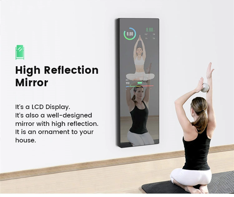 Advertising LCD Smart Touch Digital Signage Gym Home Intelligent Body Motion Senor Magic Fitness Mirror