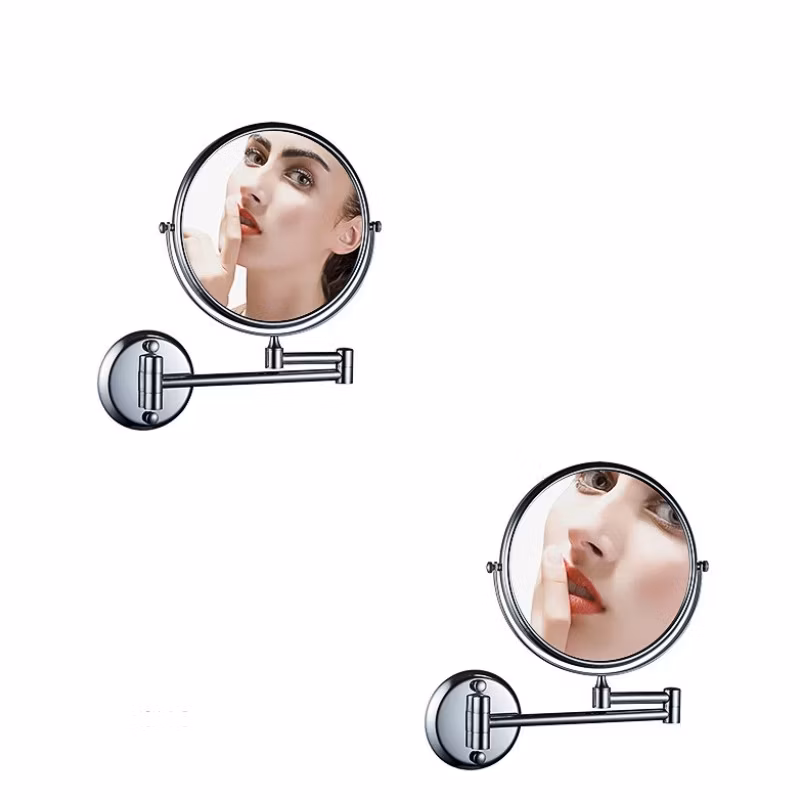 Stainless Steel Bathroom Swivel Magnifying Shaving Mirror