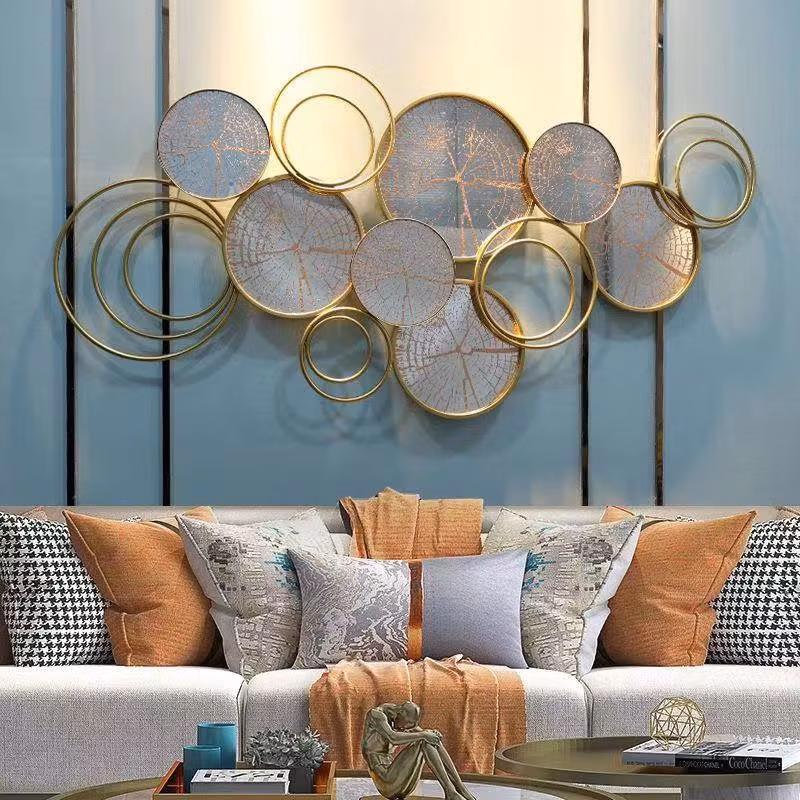 Fashion Design Nordic Wall Hanging Living Room Wall Decoration Restaurant Mirror Metal Wall Art