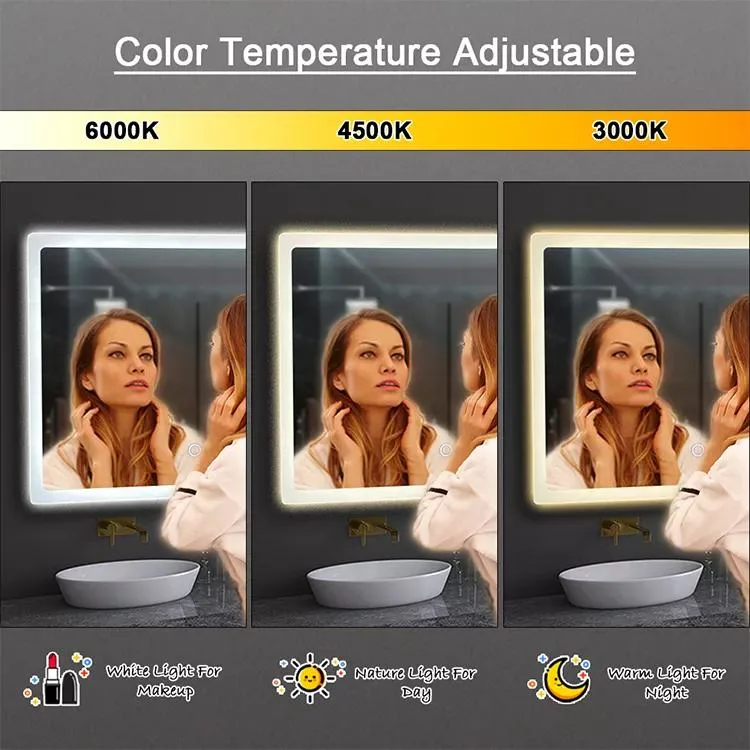 2023 Backlit Intelligent LED Mirror Vanity Decoration Touch Screen Bathroom Mirror LED Mirror