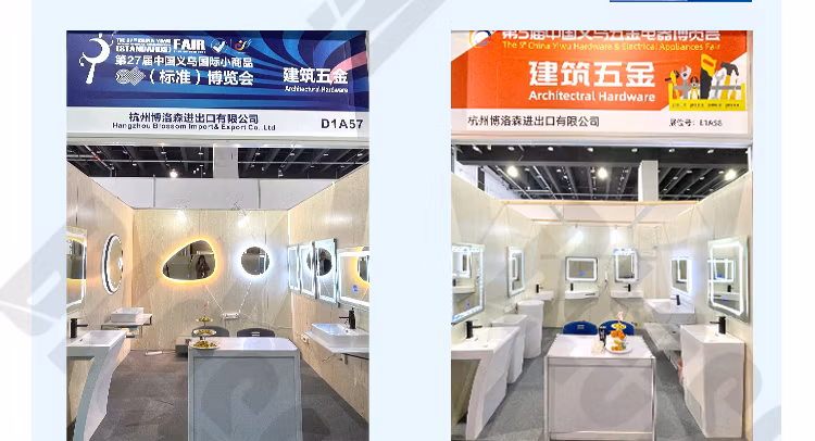 Customized Square Silver Frameless Wall Mounted Hanging Mirror in Bathroom