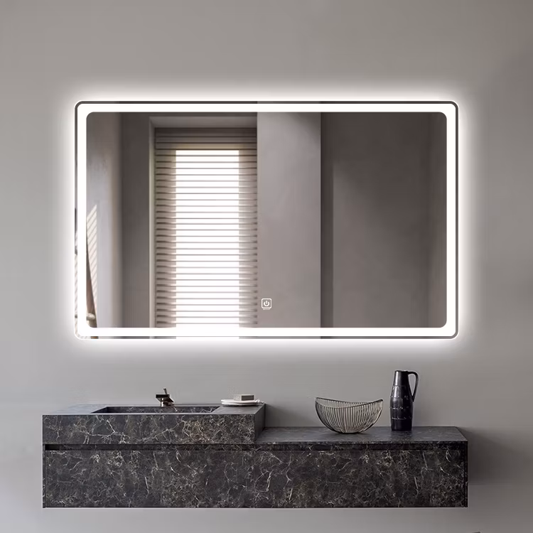 Anti-Fog Modern Wall Hanging Make up LED Smart Mirror for Dressing Table and Bathroom Use