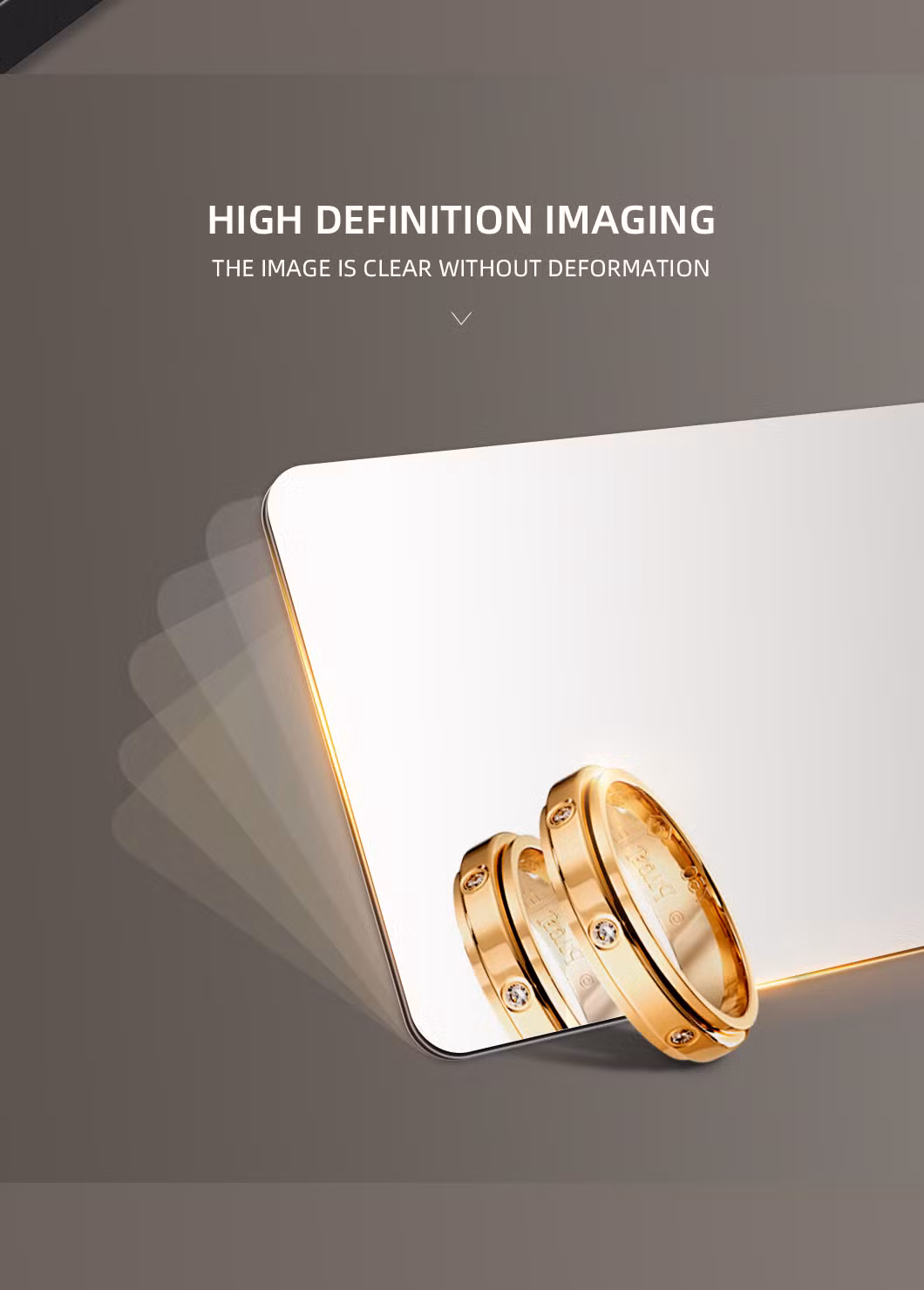 High-Definition Fashion Home Furniture Full-Length 5mm Aluminum Alloy Frame Wall Clothing Dressing Mirror Without Copper Decoration