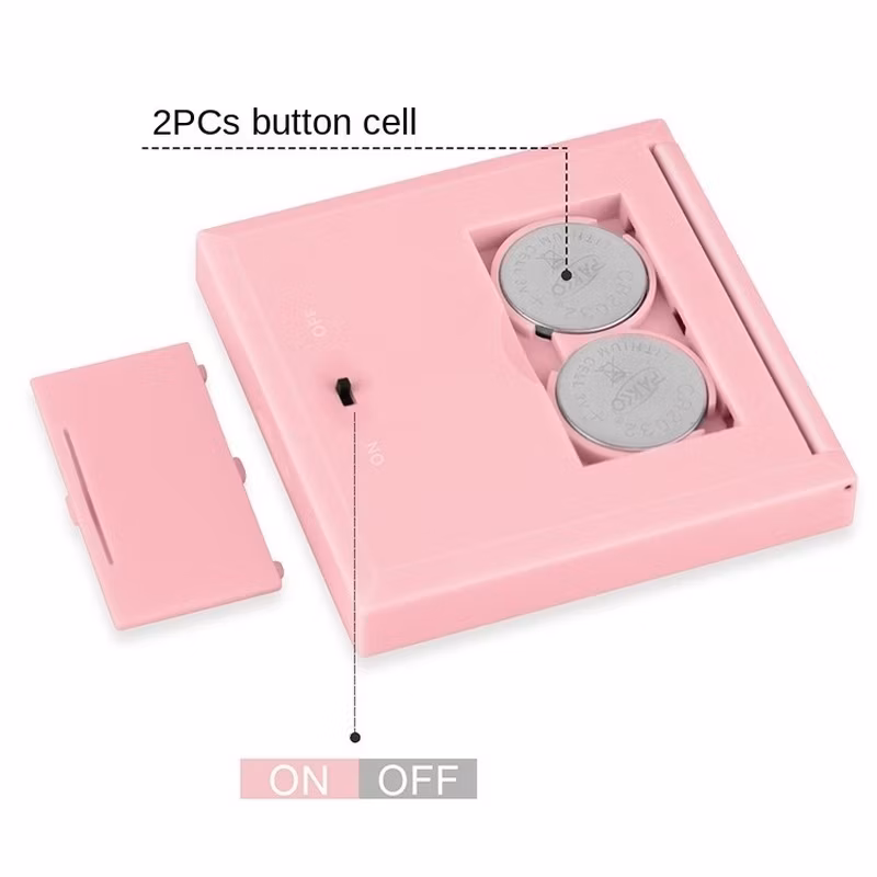 Mini Cute Black LED Light Portable Hand Held Cosmetic Makeup Mirror