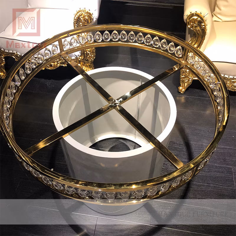 Stainless Steel Crystal Cake Table for Wedding Event