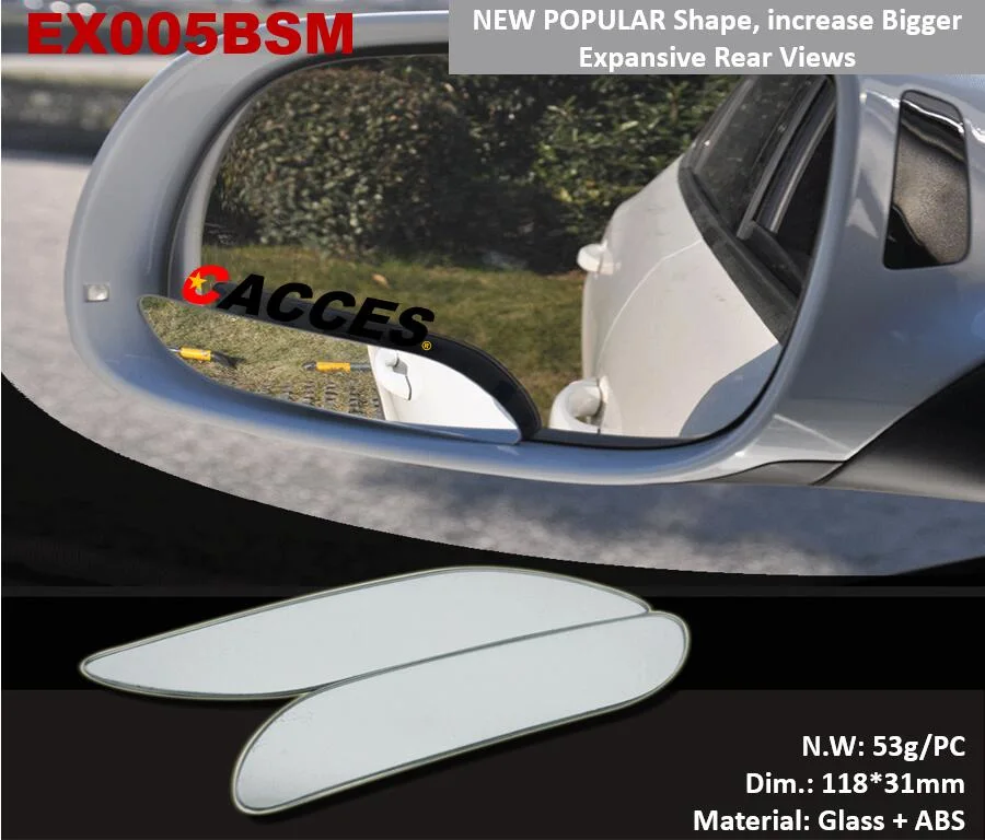 Rhombus Shape Stick on Adjust Rear View Convex HD Wide Blind Spot Auxiliary Mirror Frameless Glass Car Rearview Mirrors Extend Angles Rear View Mirror Reversing