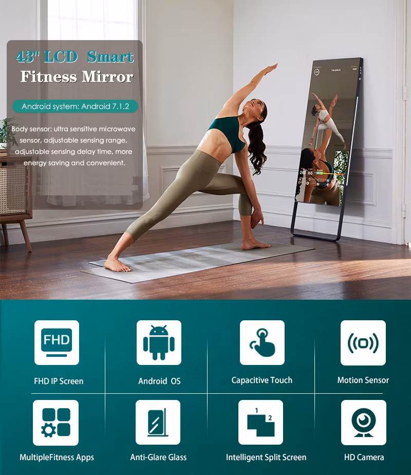 Magic Exercise Mirror Workout Touch Screen Mirror Smart Fitness Mirror