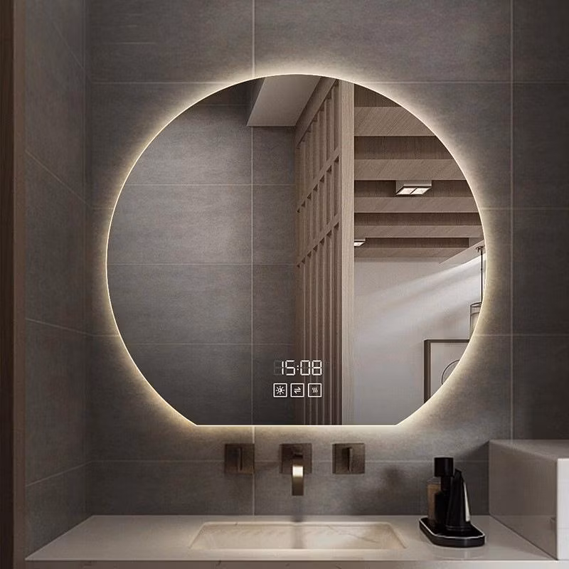 Wholesale Custom Modern Large Big Round Metal Iron Frame Bathroom Decorative Circle Hanging Wall Mirror Miroir Spiegel