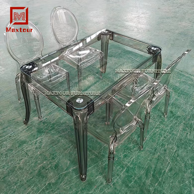 Modern PC Acrylic Glass Wedding Tables Event Furniture for Wedding Party Hall Banquet Events &amp; Parties