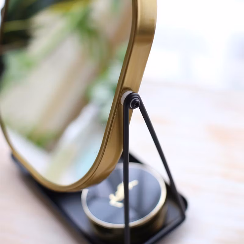 Top Sale Round Shape Design Black Vanity Makeup Mirror