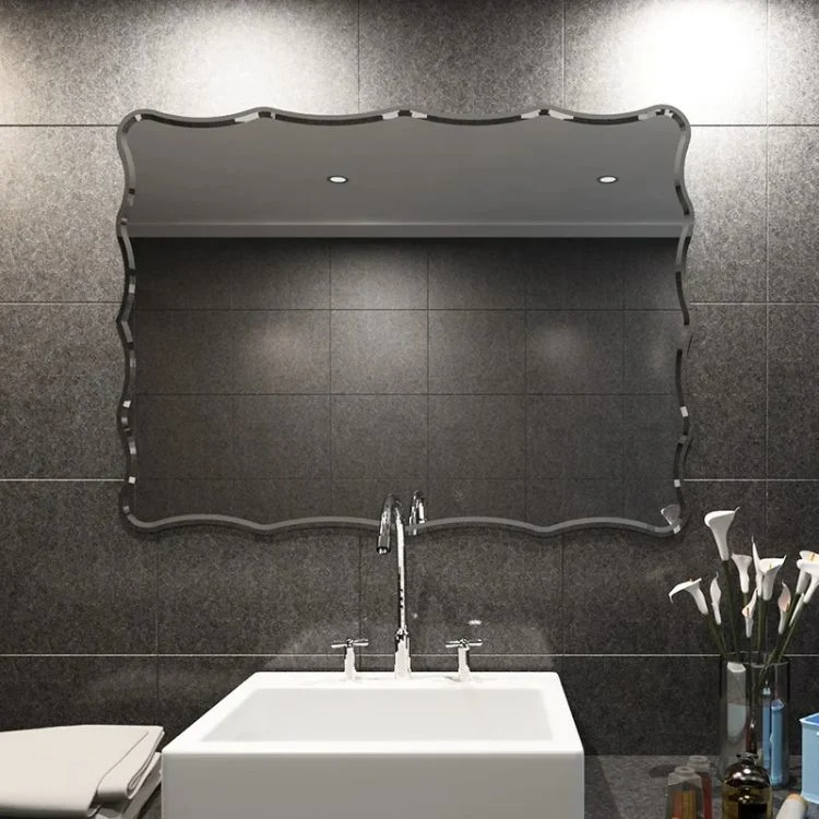 Hotel Bathroom Wholesale Modern Frameless Irregular Wall Mounted Mirror Decorative Mirror