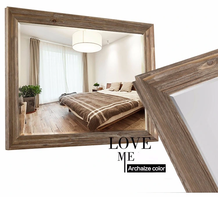 Modern Decoration Framed Bath Mirrors Wall Black Wooden Frame Bathroom Mirror