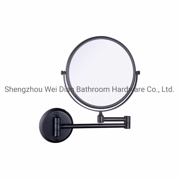 Extendable Wall Mounted 3X Magnifying Mirror Chrome Frame Foldable Hotel Mirror Bathroom Round Makeup Mirror