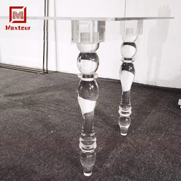 Beautiful Wedding Design Furniture Acrylic Event Dining Table for Bride and Groom
