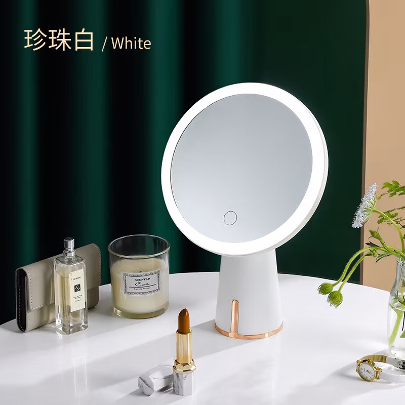 Cosmetic Mirror Desktop LED Home Small Student Dormitory Desktop Light with Light Mirror