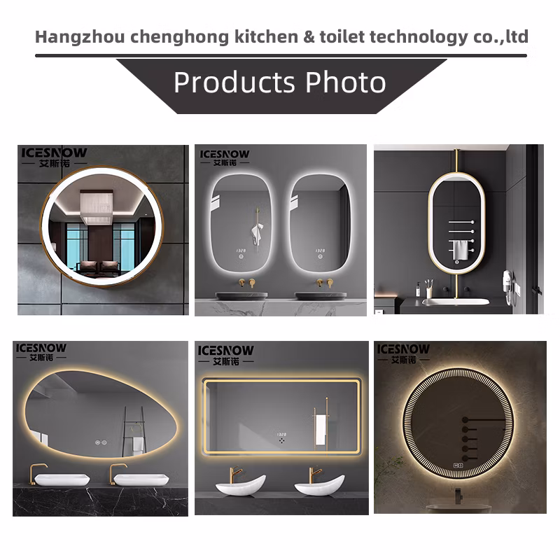 Hotel Salon Touch Sensor Defogger LED Illuminated Bath Mirror with Light