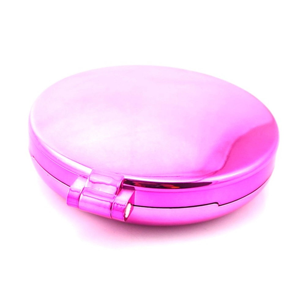 Tabletop LED Round Folding Magnifying Plastic Cosmetic Mirror