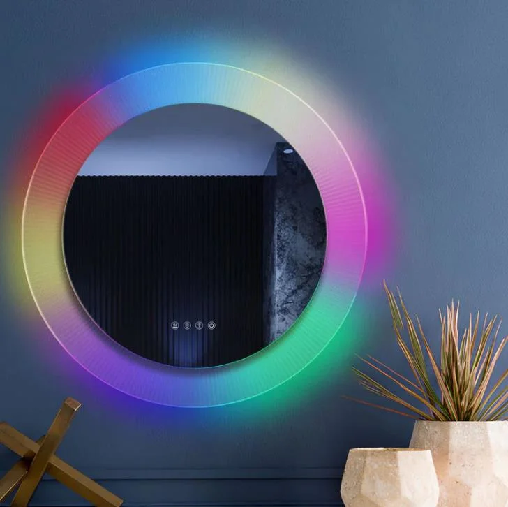 2024 Large Sized Rectangle RGB Color Changing LED Bathroom Vanity Mirror