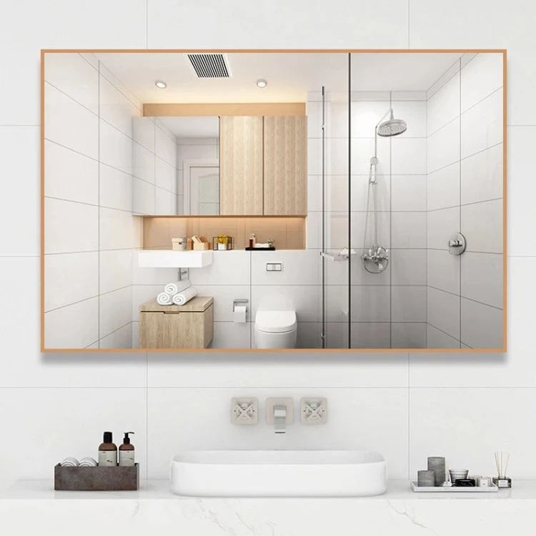 Hotel Decorative Aluminium Metal Frame Bathroom Furniture Wall Mirror