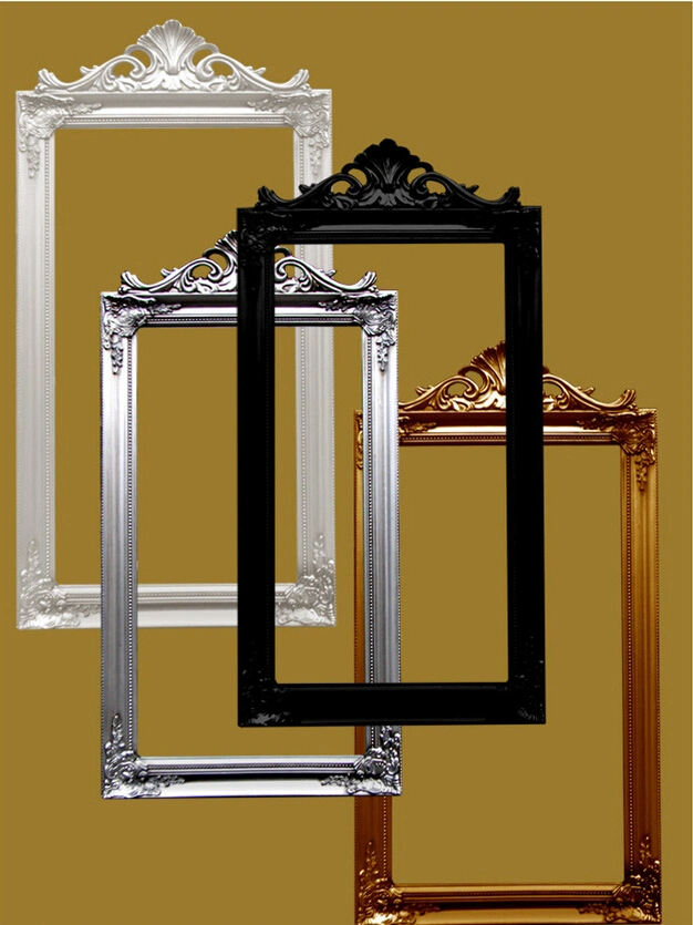 Ornate Wooden Mirror Frame Antique Framed Bathroom Wall Mirror